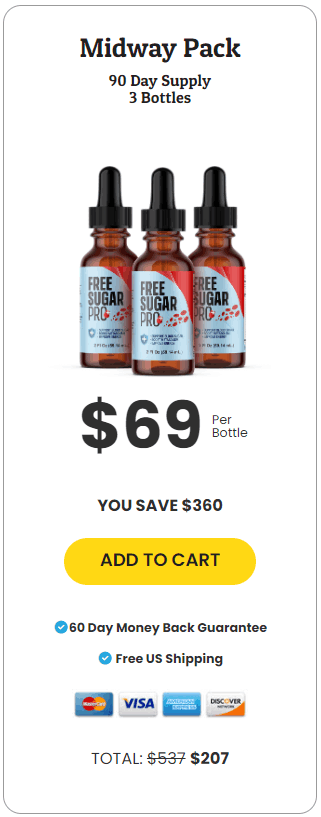 Free Sugar Pro 3 Bottle